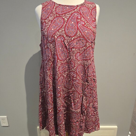 Old Navy Dresses & Skirts - Old Navy Women’s Paisley Sleeveless Swing Dress | Size XL | Red